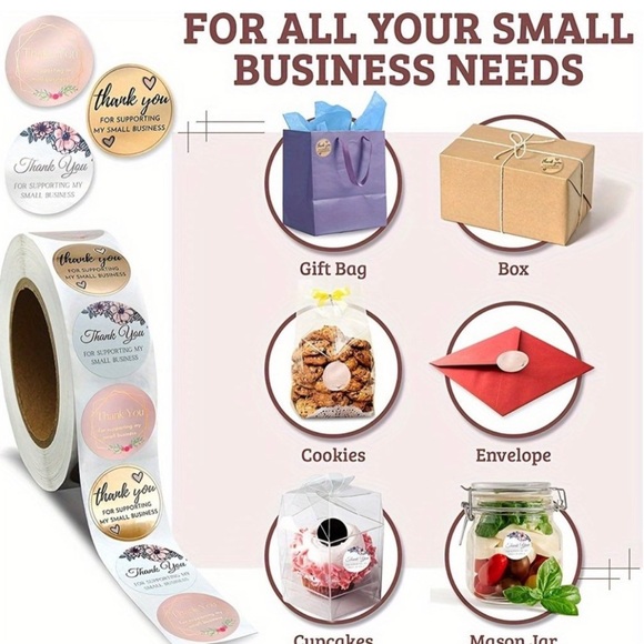 50 pcs Multi Thank You for Buying Decorative Self-Adhesive Stickers - Picture 3 of 3